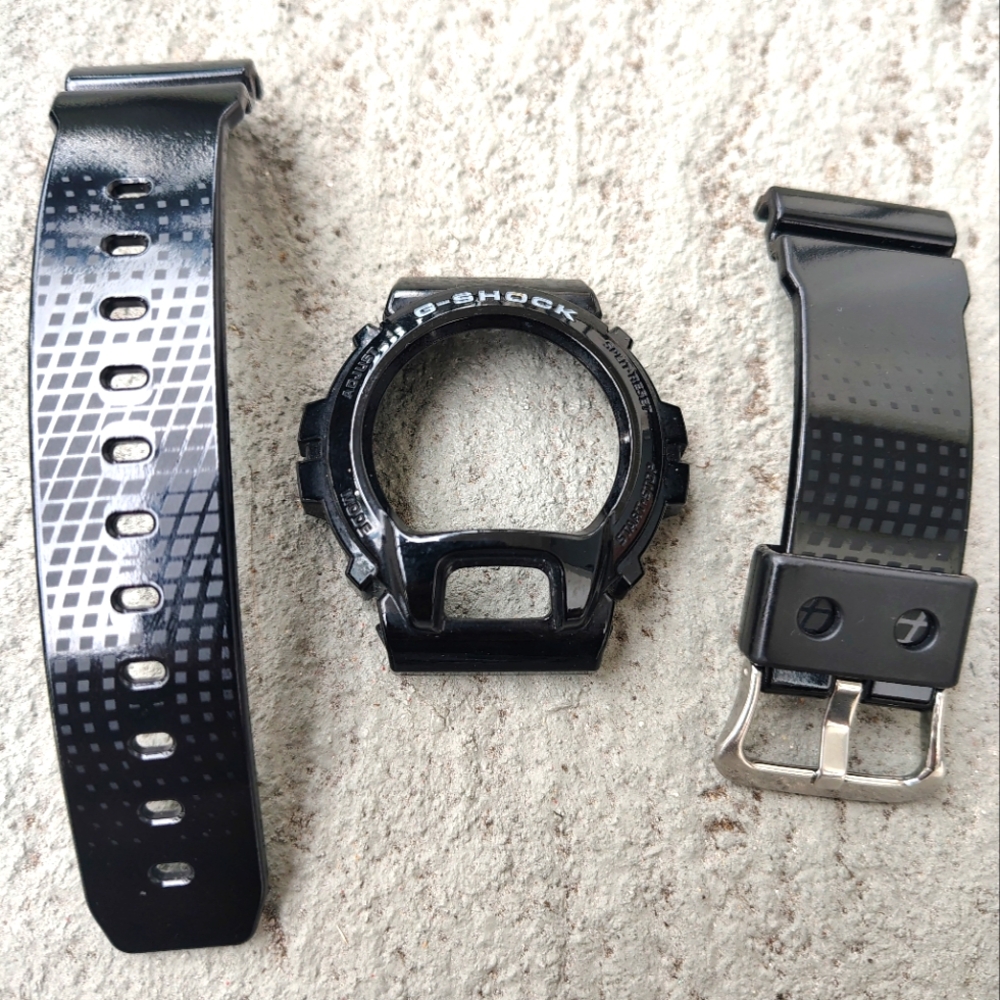 Casio G-Shock DW6900NB-1 Glossy Black Band and Bezel Set